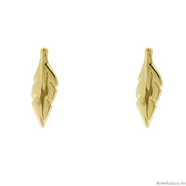 Серьги Ciclon, PLUMA GOLD A230605 G Серьги Ciclon, PLUMA GOLD A230605 G